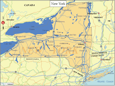 New York State Map - Click or Tap For Larger View