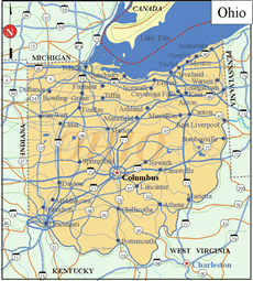 Ohio State Map - Click or Tap For Larger View