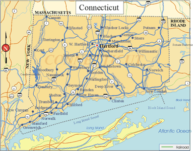 Connecticut State Map