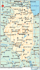 Illinois State Map - Click or Tap For Larger View