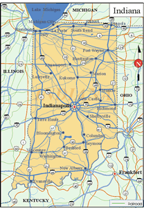 Indiana State Map - Click or Tap For Larger View