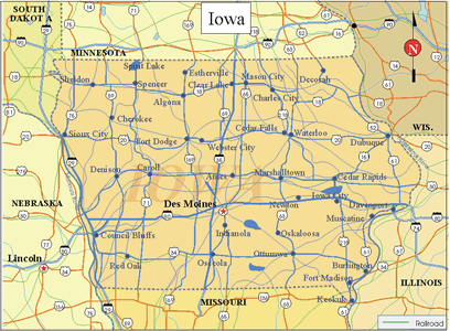 Iowa State Map