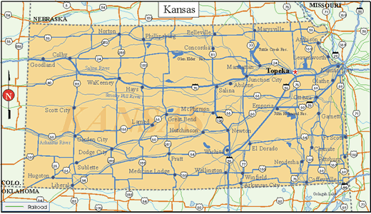 Kansas State Map