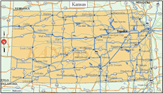 Kansas State Map - Click or Tap For Larger View