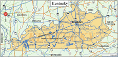Kentucky State Map - Click or Tap For Larger View