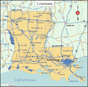 Louisiana State Map