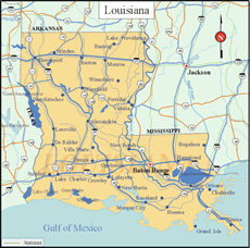 Louisiana State Map - Click or Tap For Larger View