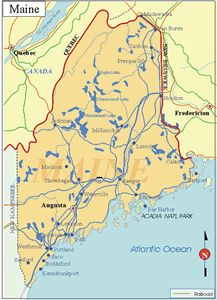 Maine State Map - Click or Tap For Larger View