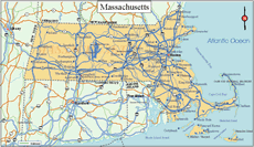Massachusetts State Map - Click or Tap For Larger View