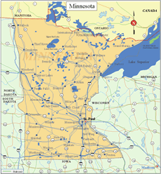 Minnesota State Map - Click or Tap For Larger View