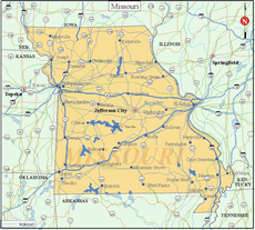 Missouri State Map - Click or Tap For Larger View