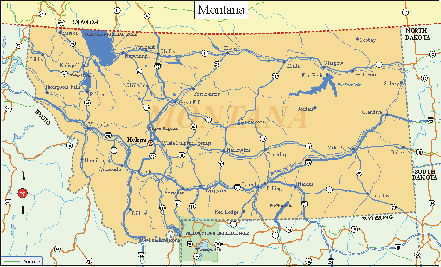 Штат монтана на карте сша