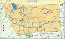 Montana State Map - Click or Tap For Larger View