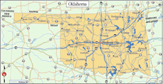 Oklahoma State Map - Click or Tap For Larger View