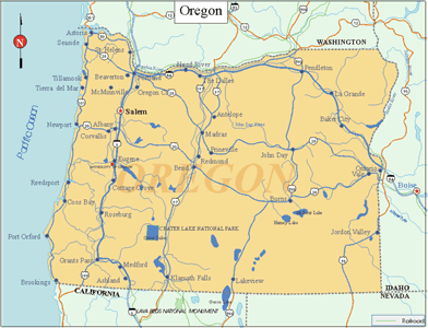 Oregon State Map