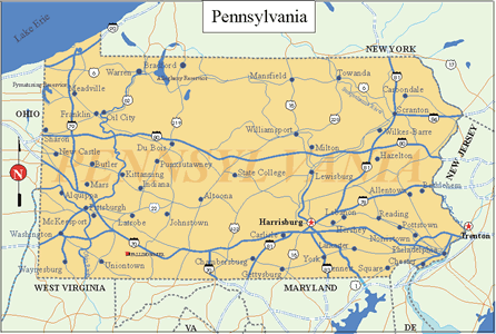 Pennsylvania State Map