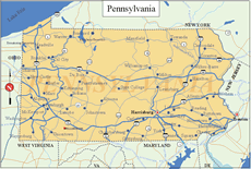 Pennsylvania State Map - Click or Tap For Larger View