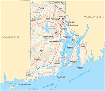 Rhode Island State Map