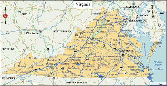 Virginia State Map