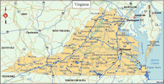 Virginia State Map - Click or Tap For Larger View