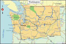 Washington State Map - Click or Tap For Larger View