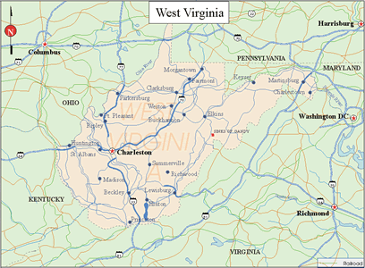 West Virginia State Map