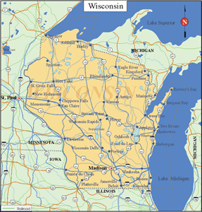 Wisconsin State Map