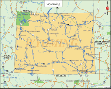 Wyoming State Map