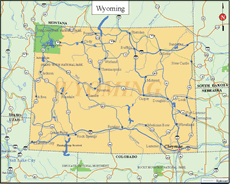 Wyoming State Map - Click or Tap For Larger View