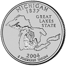 Michigan State Quarter - Back