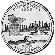 Minnesota State Quarter - Back